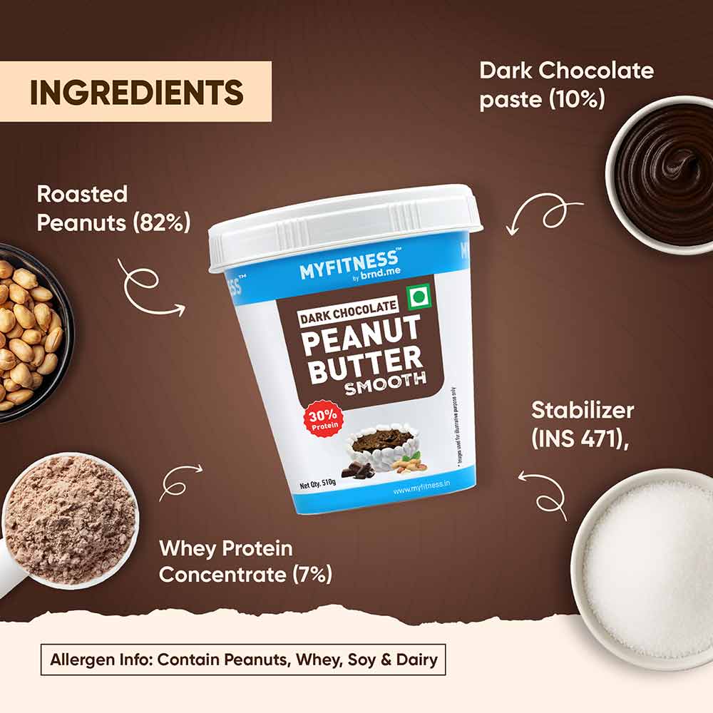 Myfitness Dark Chocolate Peanut Butter, 0.510 kg, Smooth